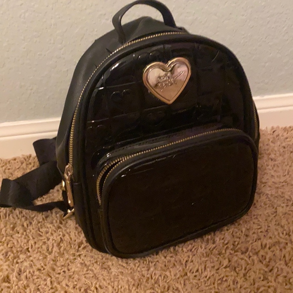 Betsy Johnson Black mini backpack